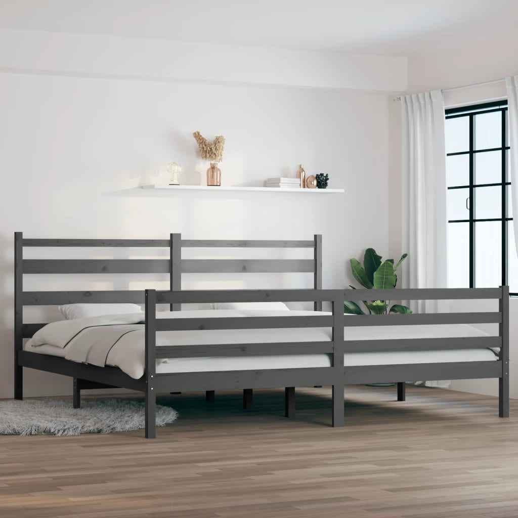 vidaXL Estrutura de cama 100x200 cm pinho maciço branco